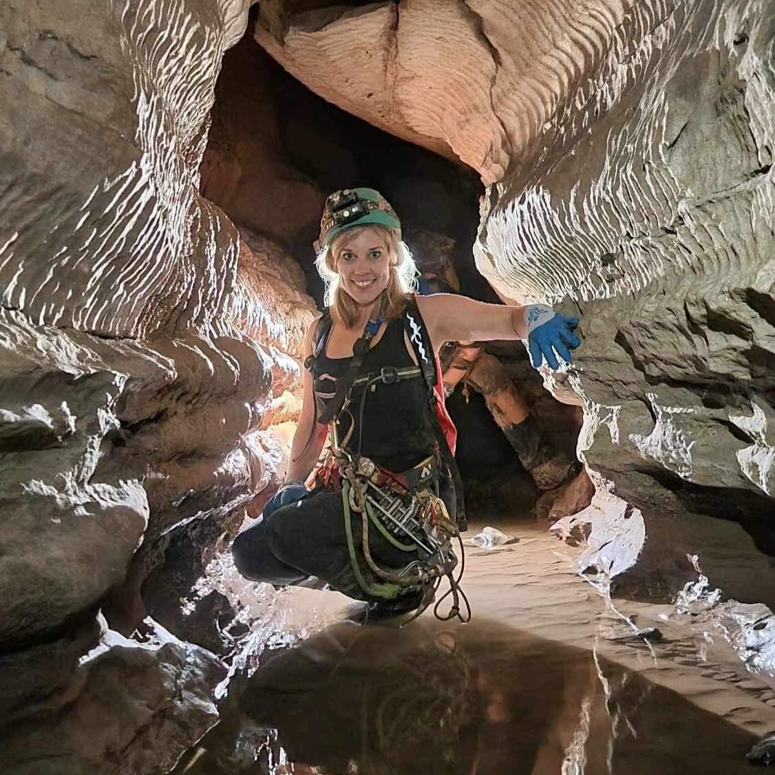 photo of woman in scalloped passage